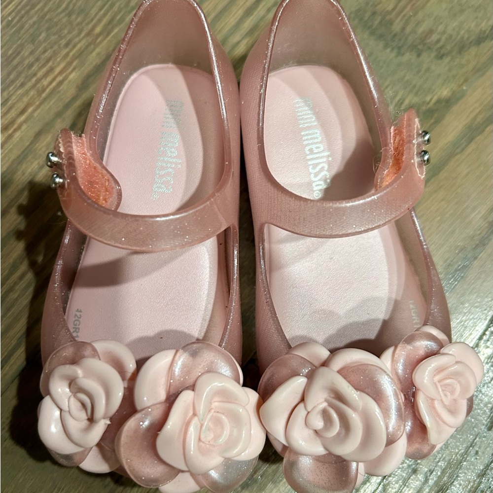 Mini Melissa Pink Floral Kids Shoes